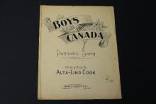 Sheet music, Boys from Canada.