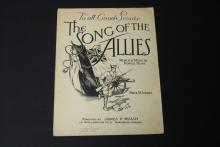 Sheet music, The Song of the Allies.