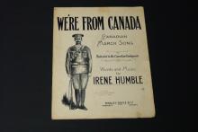 Sheet music, We're From Canada.