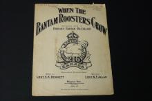 Sheet music, When the Bantam Roosters Crow.