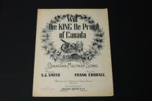 Sheet music, Will the King Be Proud of Canada.