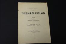 Sheet music, The Call of England.