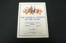 Sheet music, The National Anthems of the Allies.