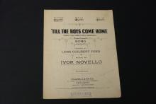 Sheet music, 'Till the Boys Come Home.