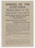 Sinking of the Lusitania [advertising supplement], May 1915 