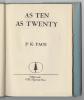 Title page of "As ten as twenty" by P.K. Page