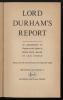 Title page of "Lord Durham's report"