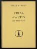 Front cover of "Trial of a city and other verse" by Earle Birney