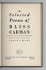 Title page of "The selected poems of Bliss Carman"