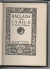 Title page of "Ballads and lyrics" by Bliss Carman