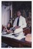 Photograph of Austin Clarke reading from "There are no elders" at Amalfi conference, [1994?]