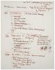 Handwritten notes by Crispin Elsted planning the layout of "Endgrain Editions 3"