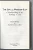 Title page of "The Social basis of law; critical readings in the sociology of law"