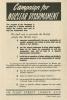 Campaign for Nuclear Disarmament, Leaflet, [1958]
